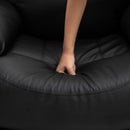 Poltrona Relax Dondolo Massaggiante e Riscaldante in Similpelle Nero 