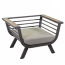 Set Salotto da Giardino 2 Poltrone e Tavolino in Alluminio Riverside Tortora