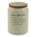 Barattolo Zucchero con coperchio bamboo 800 ml in Gres VdE Tivoli 1996 Crema