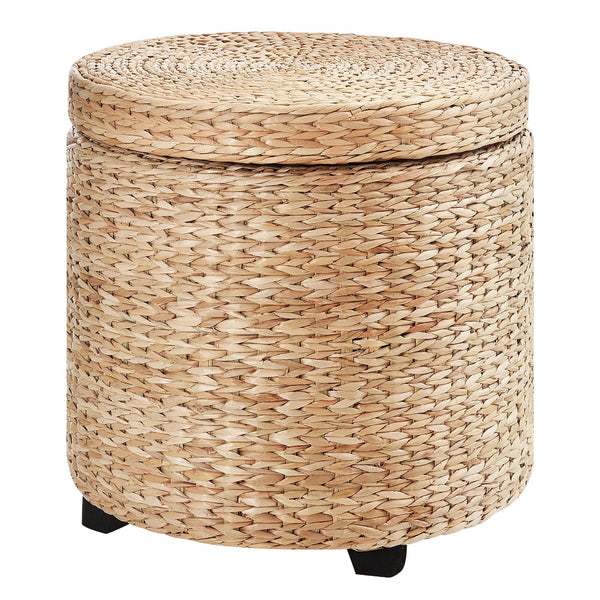 prezzo Runder Aufbewahrungshocker Ø43x43 cm in Rattan Khaki