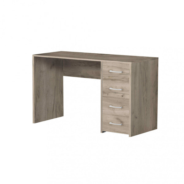 prezzo PC-Schreibtisch Ulme Topaz 120x50x74 h cm aus Bilaminat-Spanplatte Eiche Grau