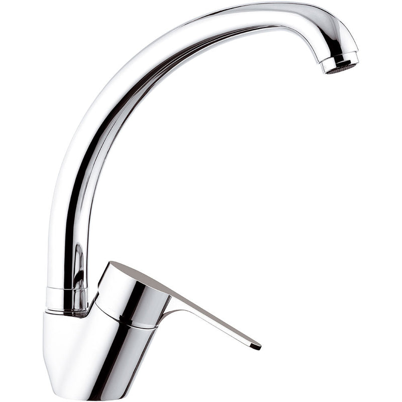 Rubinetto Miscelatore Monocomando Girevole Lavello Alto in Ottone Mariani Vela Cromato