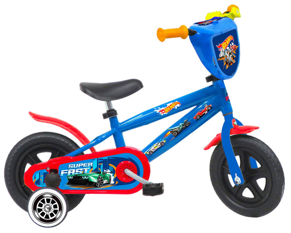 sconto Bicicletta per Bambino 10” Senza Freni Gomme in EVA Hot Wheels Blu