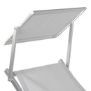 Lettino Prendisole da Giardino 181x60xH39 cm in alluminio bianco ghiaccio Bagnino