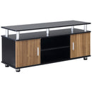 Mobile Porta TV Fino a 55" 120x40x52,2 cm con Ante e Ripiani Marrone