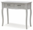 Consolle 2 Cassetti 90x38x78 cm in Legno Soriani Grigio Anticato