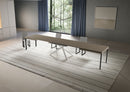 Tavolo Allungabile 180/440x90 cm Niket Tortora Gambe Bianche      