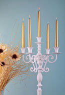 Candeliere Composto da 5 Bracci Altezza 44,5 cm Bianco