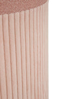 Puff con Contenitore Cortina Rosa Set 3 Pz Ø40,5x49,5 cm - Ø35x42 cm - Ø31x38 cm in MDF e Spugna e Poliestere Rosa      