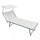 Bari Garden Sonnenliege 181x61x38 h cm in Weißaluminium