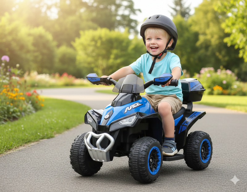 Mini Quad Elettrico per Bambini 6V Kidfun Invictus Blu