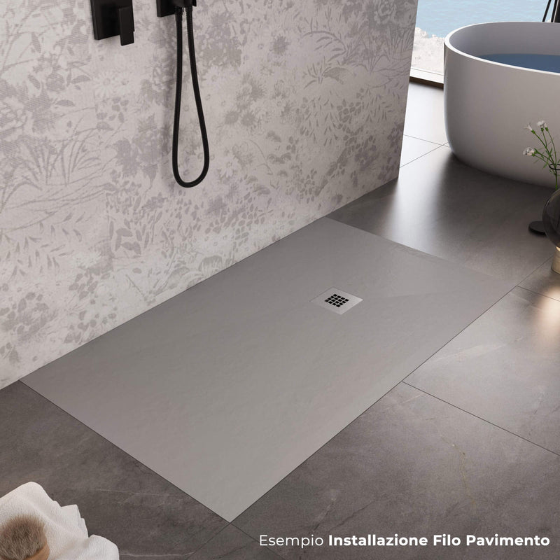 Piatto Doccia in Pietra Bonussi Everest Grigio Chiaro Varie Misure