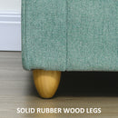 Divano 3 Posti 184x77x81 cm in Tessuto Verde