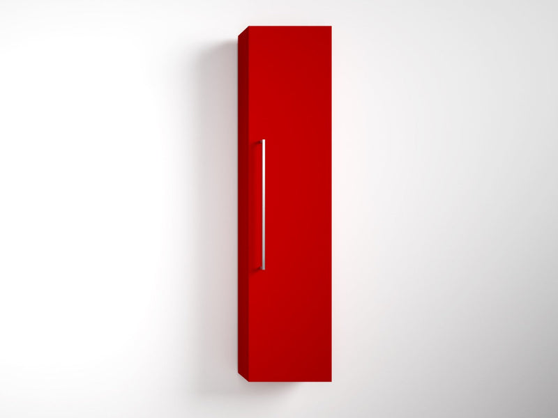 Mobile da Bagno a Colonna 1 Anta in Melaminico 35x32x160cm TFT Samoa Rosso