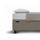 Letto Singolo Contenitore Imbottito Similpelle Cappuccino BoxMax Testata Button Varie Misure