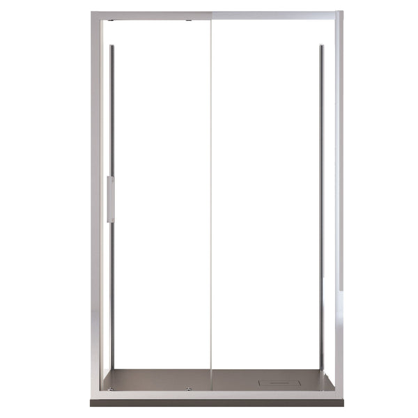 acquista Box Doccia 3 Lati 1 Anta Scorrevole in Cristallo Trasparente 6mm H195 Bonussi Edvige Varie Misure