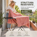 Stendibiancheria Allungabile 108-182 cm Stendino Salvaspazio Capacità 20 kg Estensibile in Ferro e PP Nero      