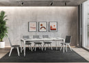 Tavolo Allungabile 120-224x90x80 cm Romagna Iron Bianco Frassino