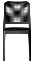 Sedia Impilabile da Giardino 46x53x86 cm in Polipropilene Antracite