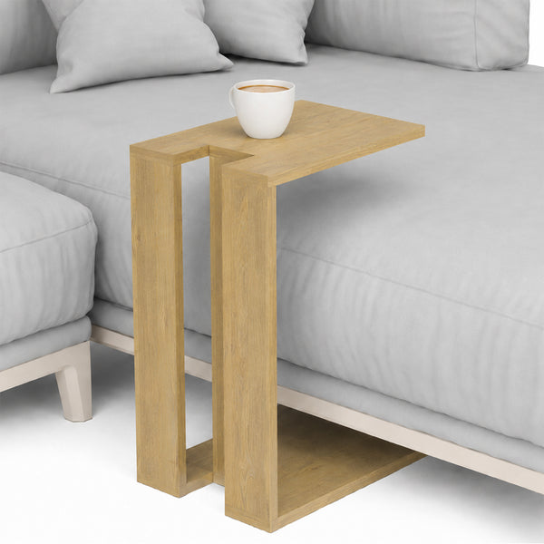 online Tavolino da Caffè 57x40x30 cm Porta PC Laterale Divano in Legno MDF Quercia