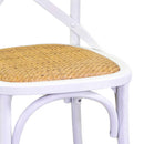 Sedia in Legno 51x55H46,5/89cm Cross Bianco Antico