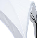 Gazebo da Giardino 3x3x2.55m in Acciaio Bianco 