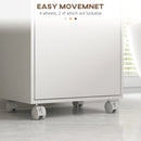 Mobiletto Bagno con Vassoio Rimovibile 40x30x88 cm in Truciolato Bianco