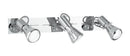 Faretti Tre Spot Orientabili Metallo Cromato E14