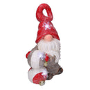 Gnomo resina con sfere e led rosso cm 23,5x17xh42