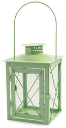 Lanterna da Giardino in Metallo e Vetro 15x15x21 cm Soriani Acqua Marina