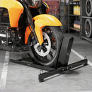 Cavalletto Bloccaruote per Moto Staffa Regolabile per Ruote Ø34-84 cm in Acciaio Nero  