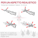 Albero di Natale Artificiale Innevato 180 cm 479 Rami Design Alto e Stretto Verde