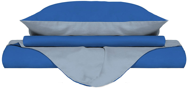 Copripiumino con Sacco e Federe Doubleface Royal\/Azzurro