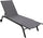 Lettino da Giardino Regolabile con 5 Inclinazioni Cleo in Acciaio e Textilene Imbottito Antracite