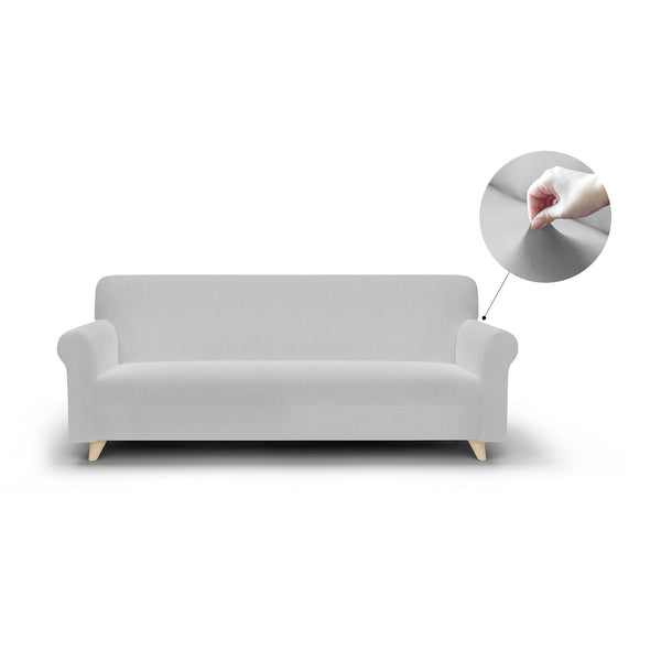 acquista Stretch-Sofabezug aus Polyester Dahlia Hellgrau, verschiedene Größen