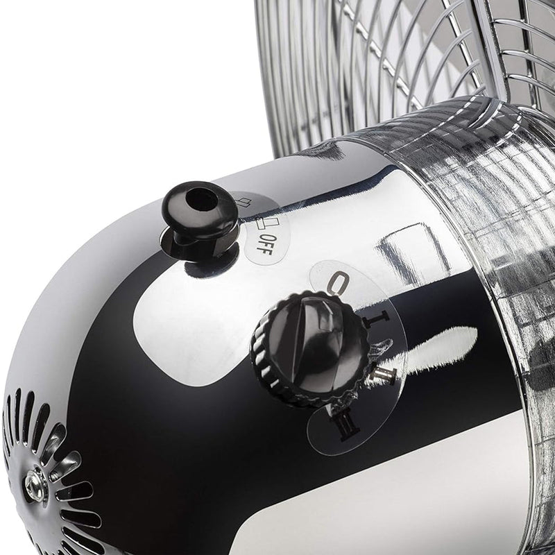 Ventilatore a Piantana Silenzioso in Acciaio 50 W 3 Velocità e Funzione Girevole
