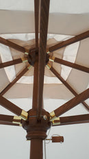 Ombrellone da Giardino 4x4 m Palo Ø60 mm in Legno Telo in Acrilico Danieli Bangkok Ecrù