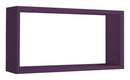 Mensola Cubo da Parete 70x35x15,5 cm in Fibra di Legno Artù Viola Melanzana