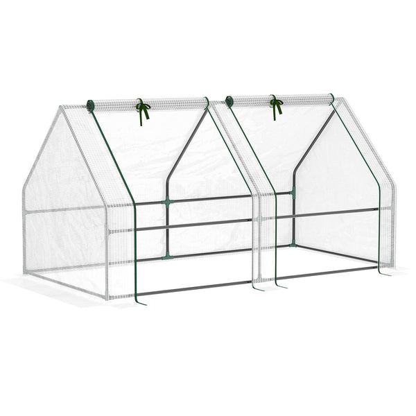 prezzo Serra da Giardino 180x90x90 cm Telaio in Acciaio Copertura in PE Rinforzato Bianco