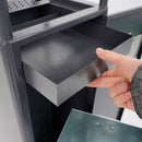 Cestino Gettacarte Posacenere 30x27x98 cm in Metallo Antracite