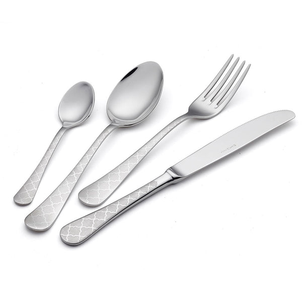 acquista Service Besteckset 24-teilig in Eme Milano Damast Edelstahl