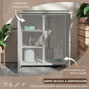 Armadio da Esterno con Tetto Impermeabile 110x55x117 cm in Legno di Abete Grigio  