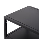 Libreria Scaffale in Metallo 3 Ripiani Nero 100x36x94,5 cm 