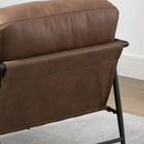 Poltroncina Imbottita 72x76x80 cm in Similpelle Marrone
