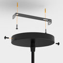 Lampadario Lampada Sospensione Piramide 18cm Design Moderno Paralume Nero