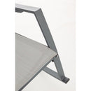 Sedia a Dondolo da Giardino 60x100x95 cm in acciaio Telma grigia