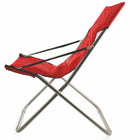 Sedia a Sdraio Imbottita Canapone Pieghevole in Metallo Soriani Rossa