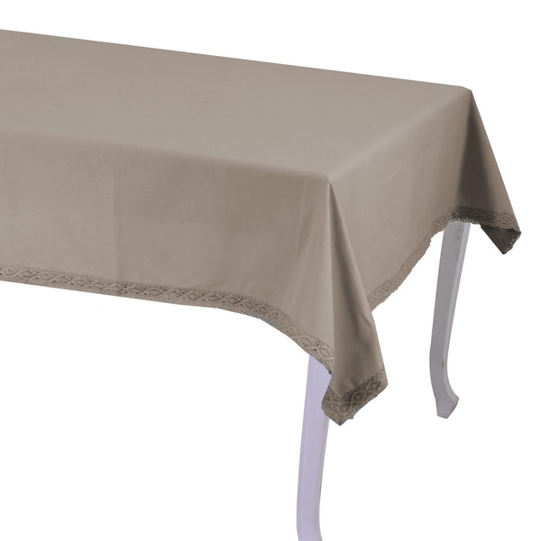 Tovaglia Quadrata 140x140 cm in Cotone 180 GSM Amelie Tortora sconto