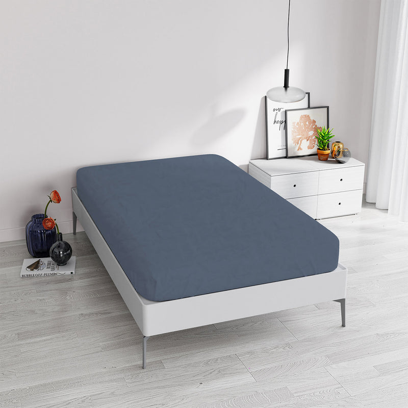 Lenzuola Sotto Linea Water Washed Blu 