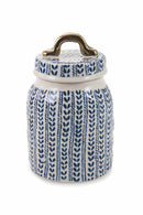 Barattolo Ø11x19 cm in Gres VdE Tivoli 1996 Blu e Bianco